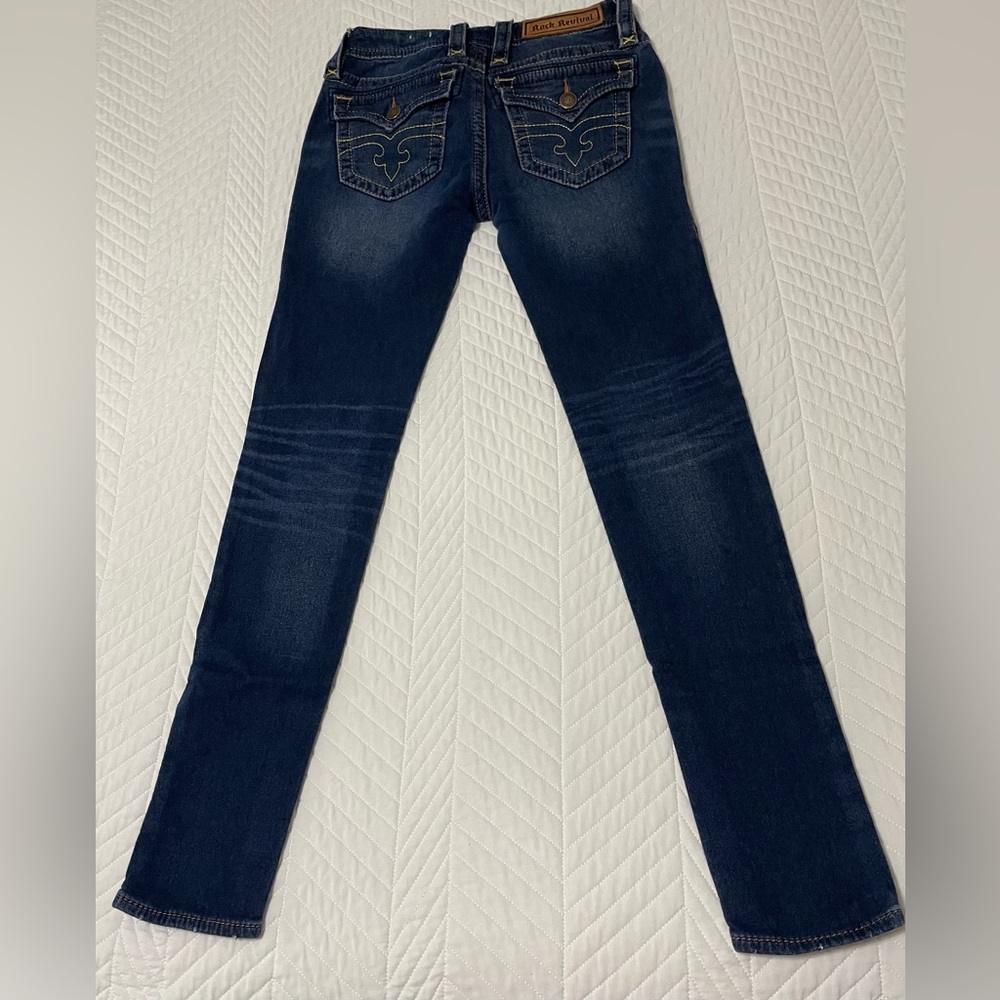 Rock Revival Size 26 Low Rise Skinny Jeans.